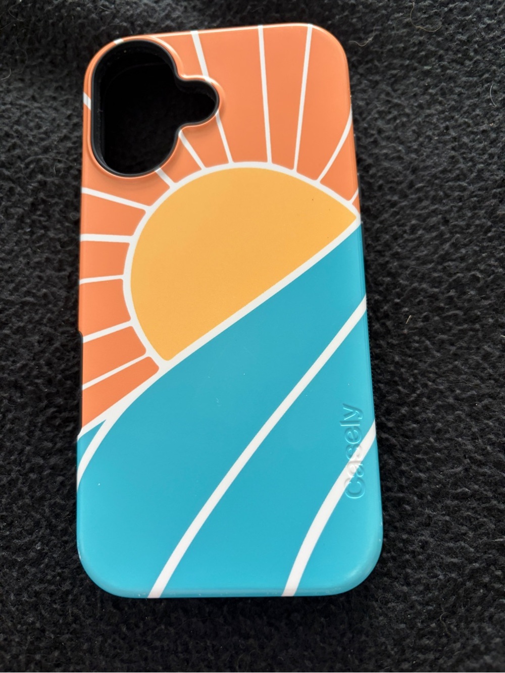Caseify Sunrise Graphic Phone Case - Orange, Yellow & Teal- perfect!   iPhone 17